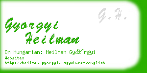 gyorgyi heilman business card